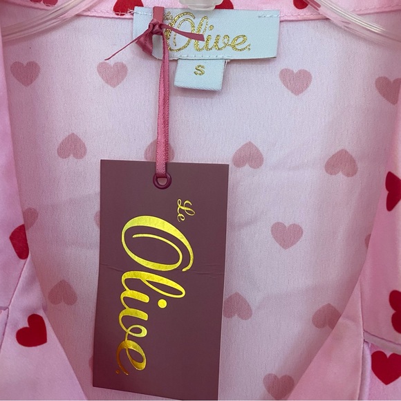 Valentines pajamas set with heart pattern - Picture 5 of 8